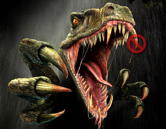 认识恐龙的牙齿,让我们从这两幅满口牙齿的恐龙头像开始(图一,图二).